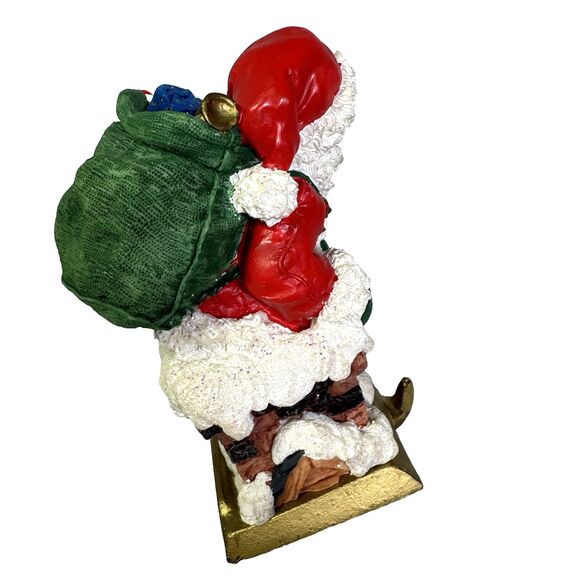 Kurt S Adler‎ Christmas Stocking Hanger Resin "Stop Here Santa" Chimney 1950's - Picture 5 of 6